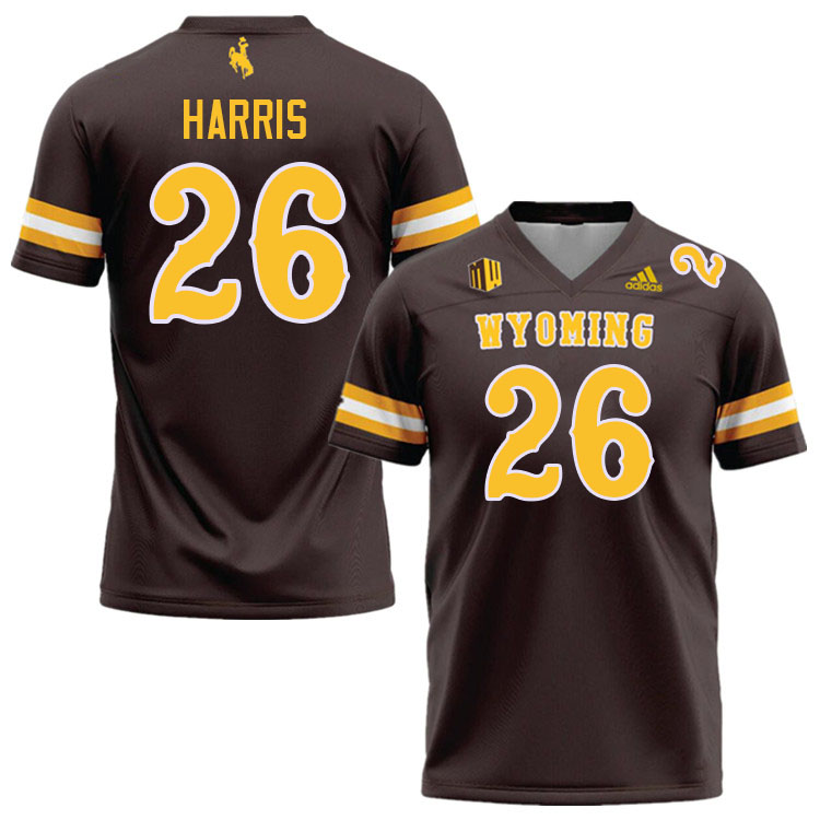 Wyoming Cowboys #26 Samuel Harris College Football Jerseys,Uniforms-Brown